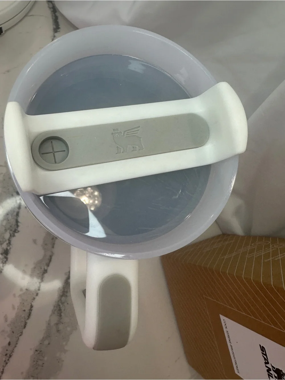 Dior Style White Monogram 40oz Stanley Rainbow Oil Slick w/Box READ DESCRIPTION - Picture 3 of 6